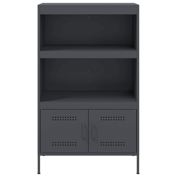 Anthrazitfarbener Schrank Octavel 68x39x113cm (Stahl)