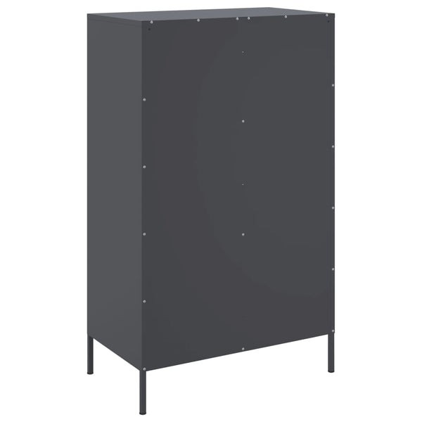 Anthrazitfarbener Schrank Octavel 68x39x113cm (Stahl)