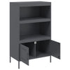 Anthrazitfarbener Schrank Octavel 68x39x113cm (Stahl)