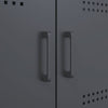 Anthrazitfarbener Schrank Octavel 68x39x113cm (Stahl)