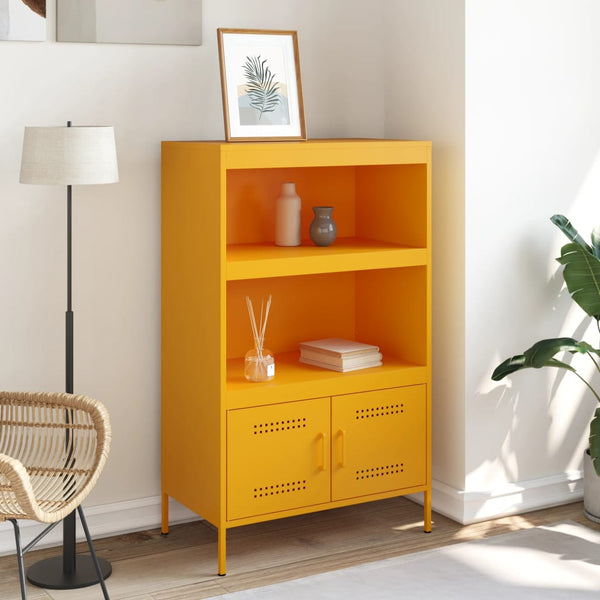 Senfgelber Schrank Octavel 68x39x113cm (Stahl)