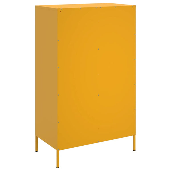 Senfgelber Schrank Octavel 68x39x113cm (Stahl)