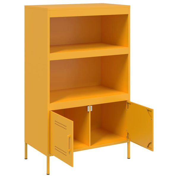 Senfgelber Schrank Octavel 68x39x113cm (Stahl)
