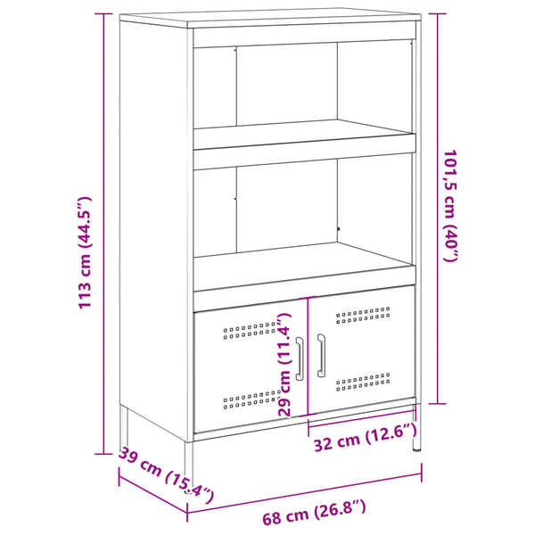 Weißer Schrank Octavel 68x39x113cm (Stahl)