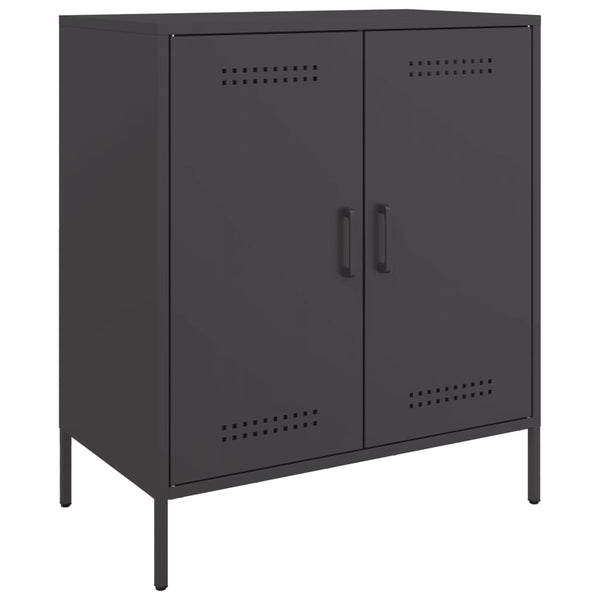 Schwarze Kommode Raleigh 68x39x79cm (Stahl)