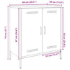 Schwarze Kommode Raleigh 68x39x79cm (Stahl)
