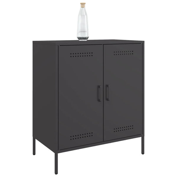 Schwarze Kommode Raleigh 68x39x79cm (Stahl)