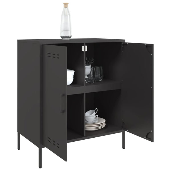 Schwarze Kommode Raleigh 68x39x79cm (Stahl)