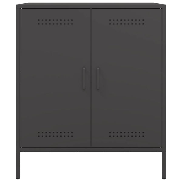 Schwarze Kommode Raleigh 68x39x79cm (Stahl)
