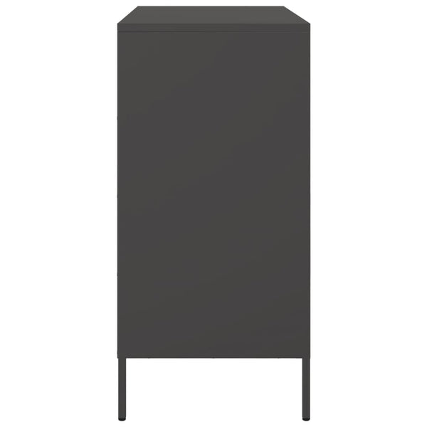 Schwarze Kommode Raleigh 68x39x79cm (Stahl)