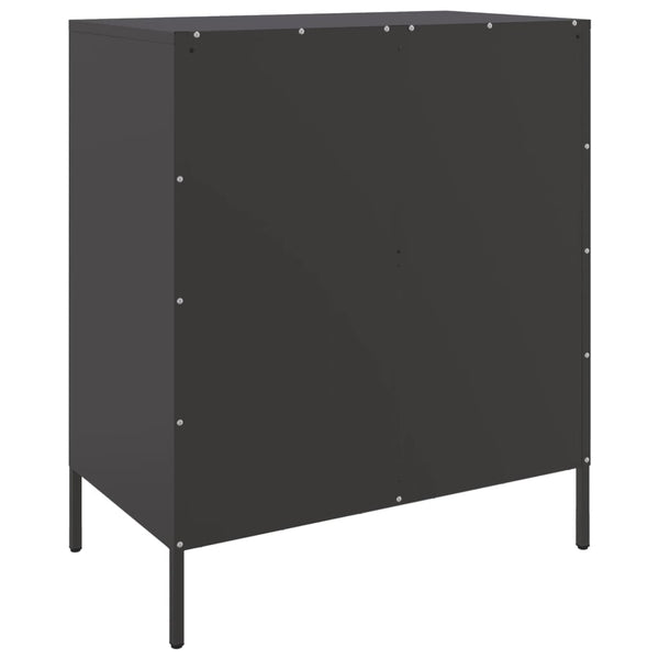 Schwarze Kommode Raleigh 68x39x79cm (Stahl)