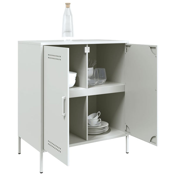 Weißes Sideboard Raleigh 68x39x79cm (Stahl)