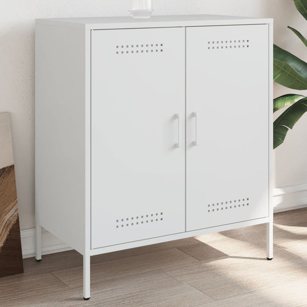 Weißes Sideboard Raleigh 68x39x79cm (Stahl)