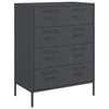 Sideboard Anthrazit Gruet 68x39x89cm (Stahl)