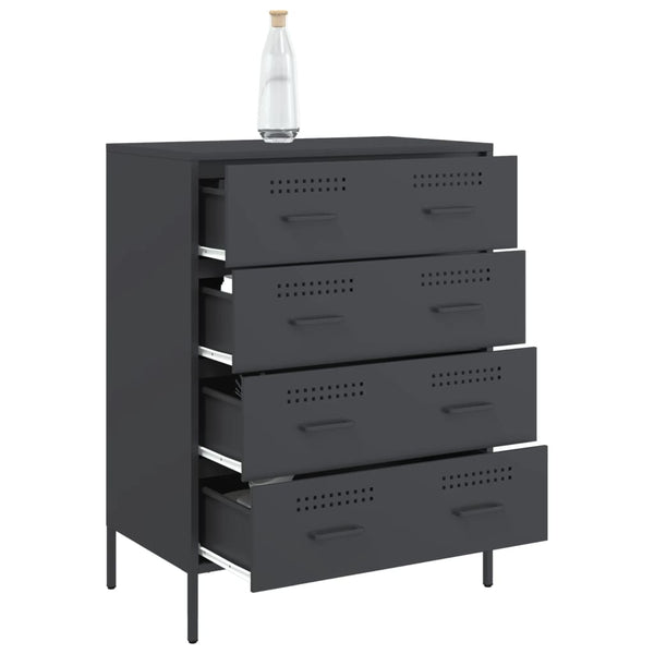 Sideboard Anthrazit Gruet 68x39x89cm (Stahl)