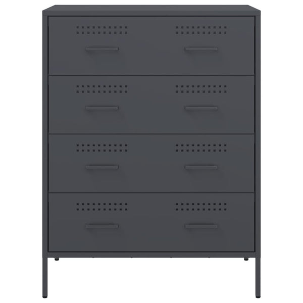 Sideboard Anthrazit Gruet 68x39x89cm (Stahl)
