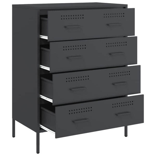 Sideboard Anthrazit Gruet 68x39x89cm (Stahl)