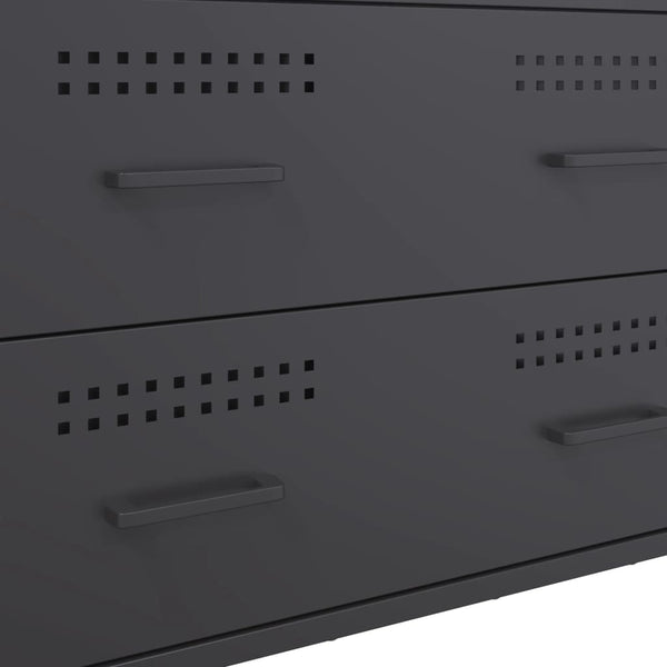 Sideboard Anthrazit Gruet 68x39x89cm (Stahl)
