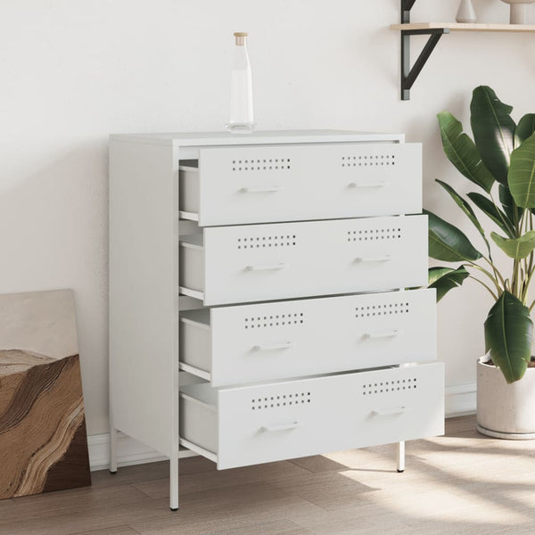 Weißes Sideboard Gruet 68x39x89cm (Stahl)