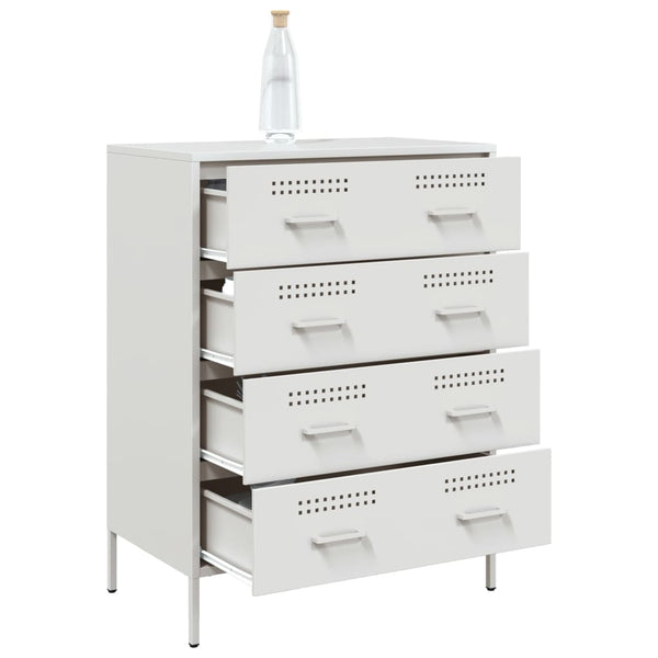 Weißes Sideboard Gruet 68x39x89cm (Stahl)