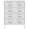 Weißes Sideboard Gruet 68x39x89cm (Stahl)