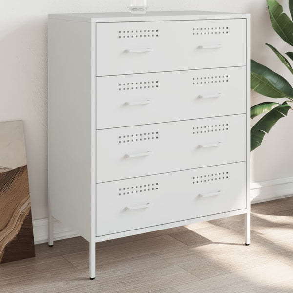 Weißes Sideboard Gruet 68x39x89cm (Stahl)