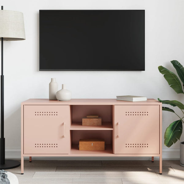 Pinkfarbenes TV-Board Saint 100,5x39x50,5cm (Stahl)