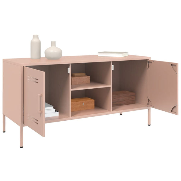Pinkfarbenes TV-Board Saint 100,5x39x50,5cm (Stahl)
