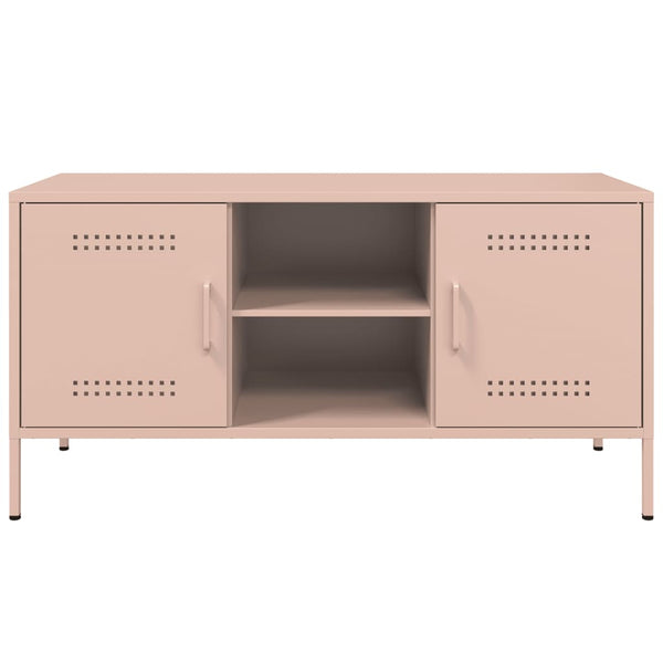 Pinkfarbenes TV-Board Saint 100,5x39x50,5cm (Stahl)