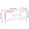 Weißes TV-Lowboard Saint 100,5x39x50,5cm (Stahl)