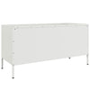 Weißes TV-Lowboard Saint 100,5x39x50,5cm (Stahl)