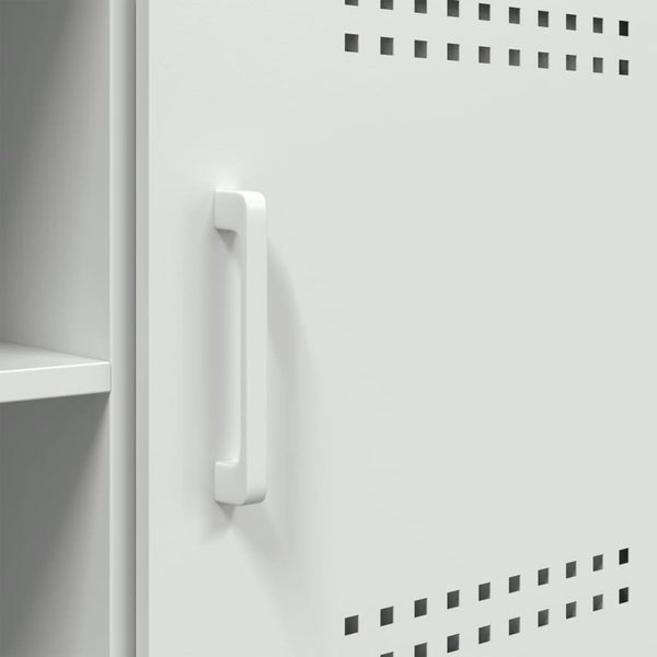 Weißes TV-Lowboard Saint 100,5x39x50,5cm (Stahl)