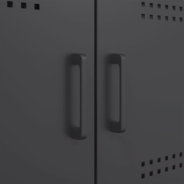 TV-Rack Cartagina, schwarz 68x39x50,5cm (Stahl)
