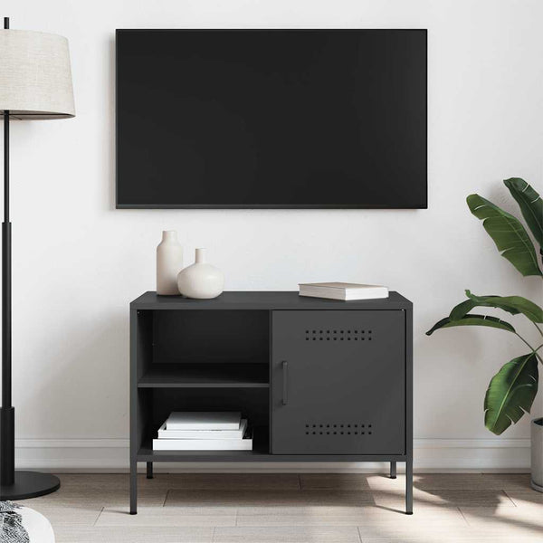 TV-Rack Cartagina, schwarz 68x39x50,5cm (Stahl)