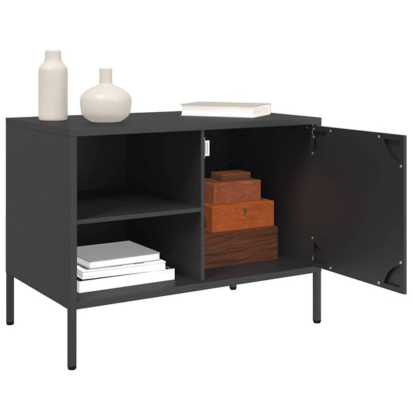 TV-Rack Cartagina, schwarz 68x39x50,5cm (Stahl)