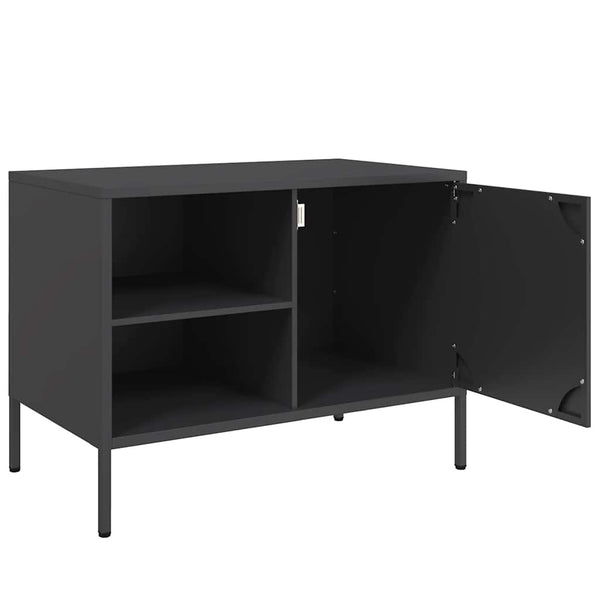 TV-Rack Cartagina, schwarz 68x39x50,5cm (Stahl)