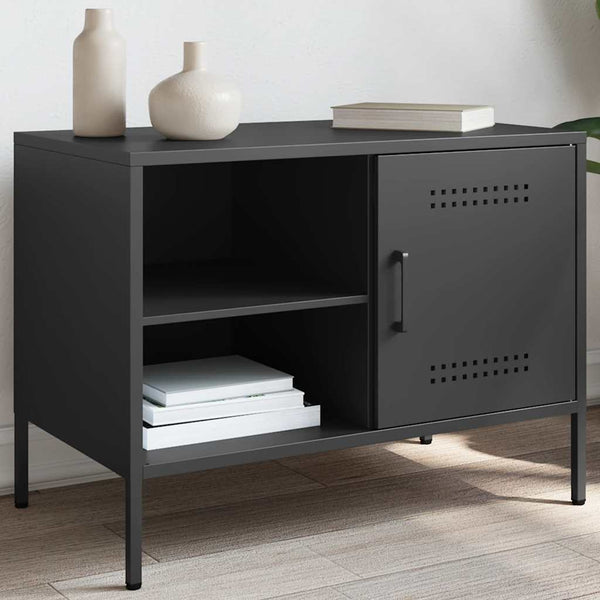 TV-Rack Cartagina, schwarz 68x39x50,5cm (Stahl)