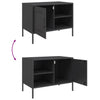Schwarzes TV-Möbel Cartagina 68x39x50,5cm (2 St., Stahl)