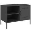Schwarzes TV-Möbel Cartagina 68x39x50,5cm (2 St., Stahl)
