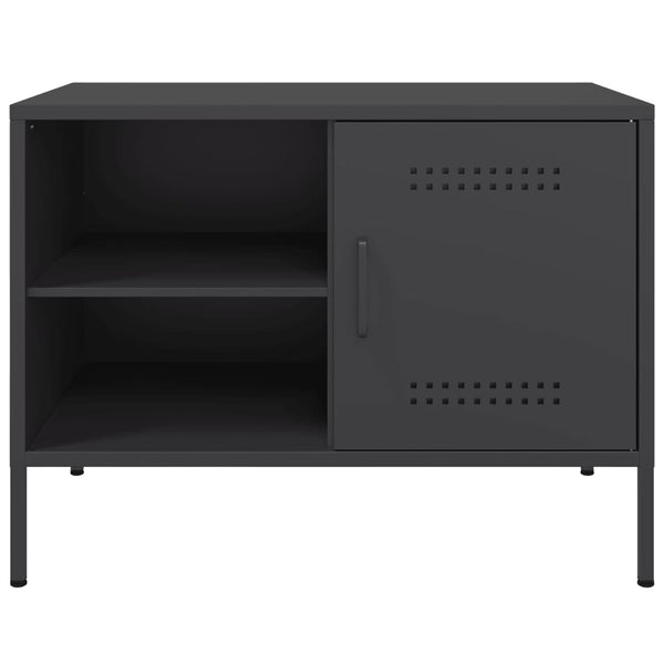 Schwarzes TV-Möbel Cartagina 68x39x50,5cm (2 St., Stahl)