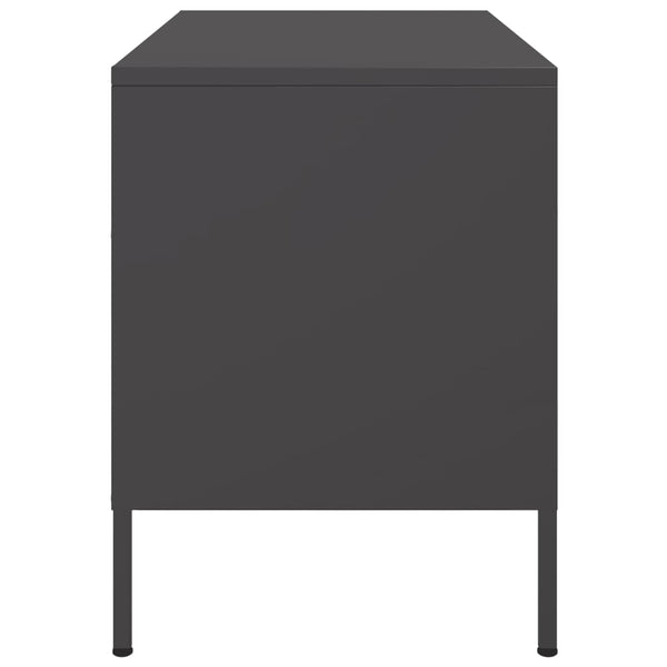 Schwarzes TV-Möbel Cartagina 68x39x50,5cm (2 St., Stahl)