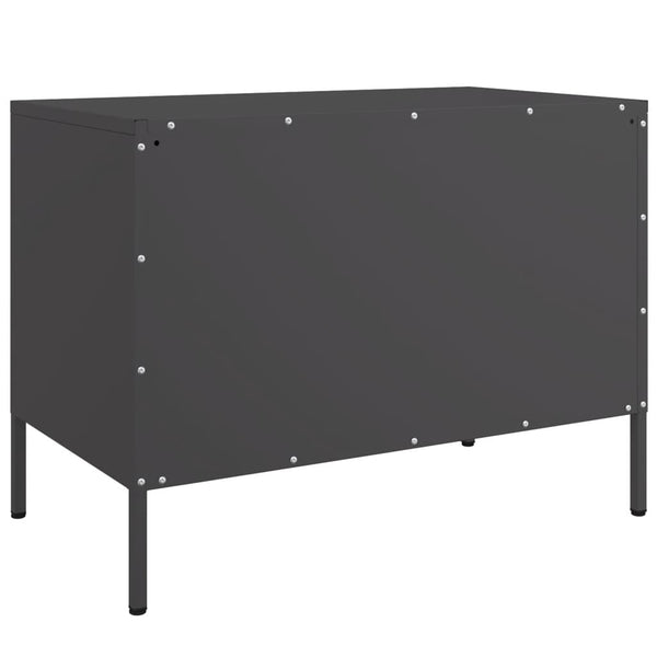 Schwarzes TV-Möbel Cartagina 68x39x50,5cm (2 St., Stahl)