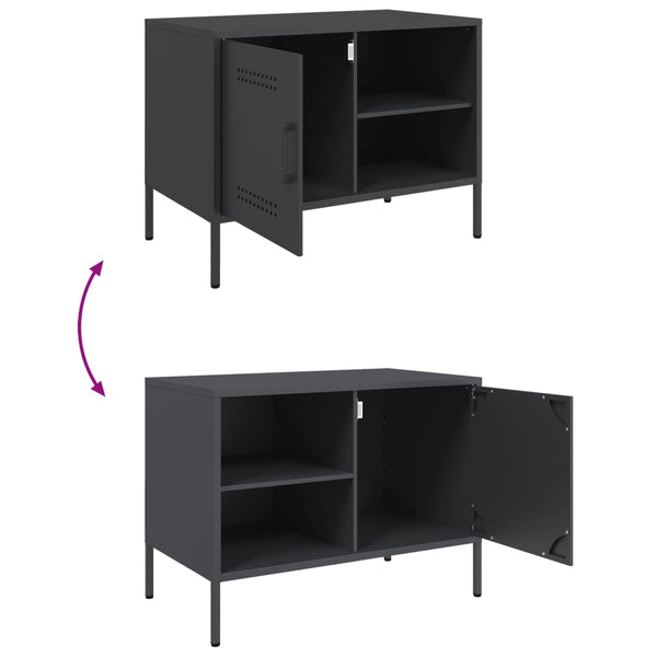Antrasiitti tv-taso Cartagina 68x39x50,5cm (teräs)