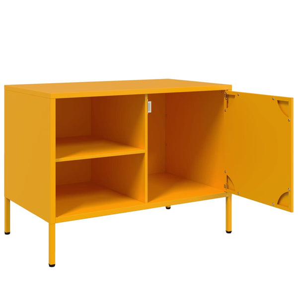 Senfgelbes TV-Möbel Cartagina 68x39x50,5cm (Stahl)