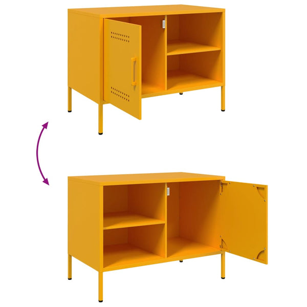 Senfgelbes TV-Möbel Cartagina 68x39x50,5cm (Stahl)
