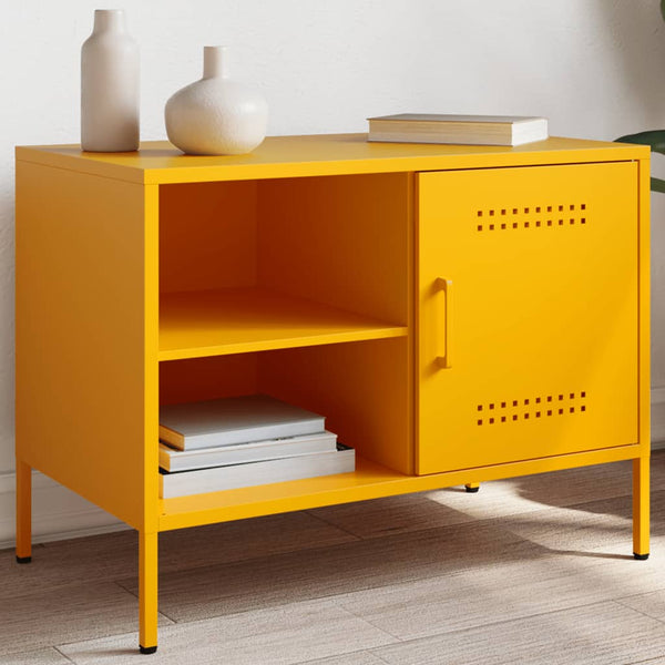 Senfgelbes TV-Möbel Cartagina 68x39x50,5cm (Stahl)