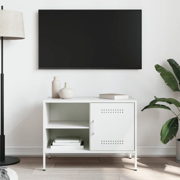 Valkoinen tv-taso Cartagina 68x39x50,5cm (teräs)