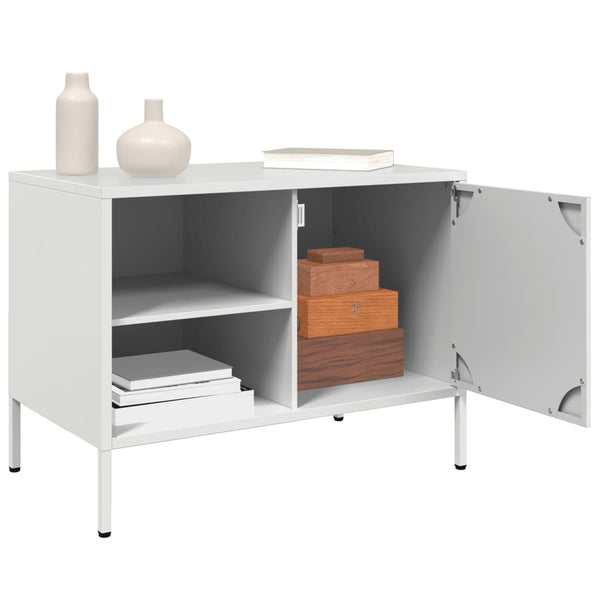 Valkoinen tv-taso Cartagina 68x39x50,5cm (teräs)