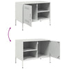 Valkoinen tv-taso Cartagina 68x39x50,5cm (teräs)