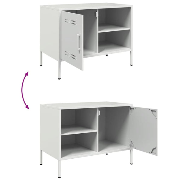 Valkoinen tv-taso Cartagina 68x39x50,5cm (teräs)
